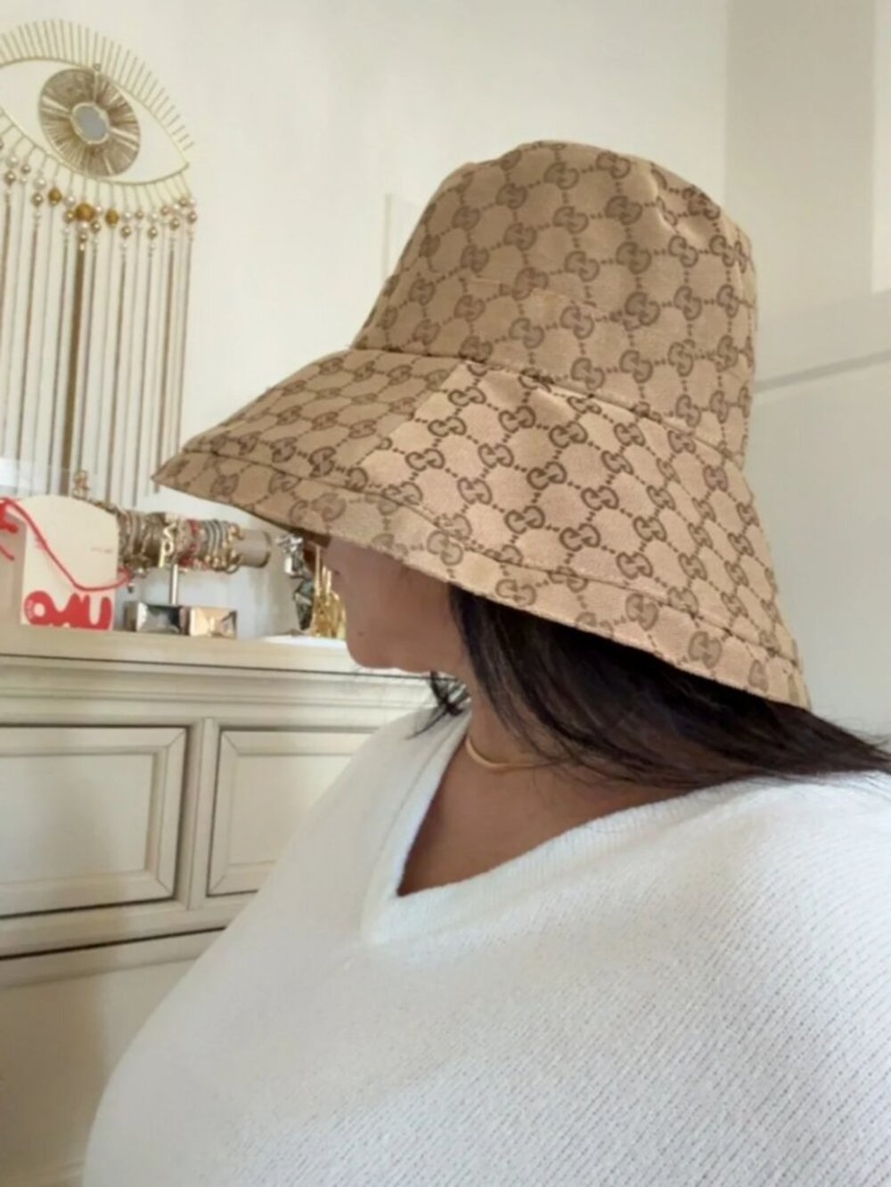 Gucci GG Supreme Bucket Hat - Picture 3 of 8
